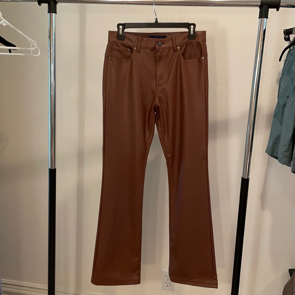 Brown Pleather Pants